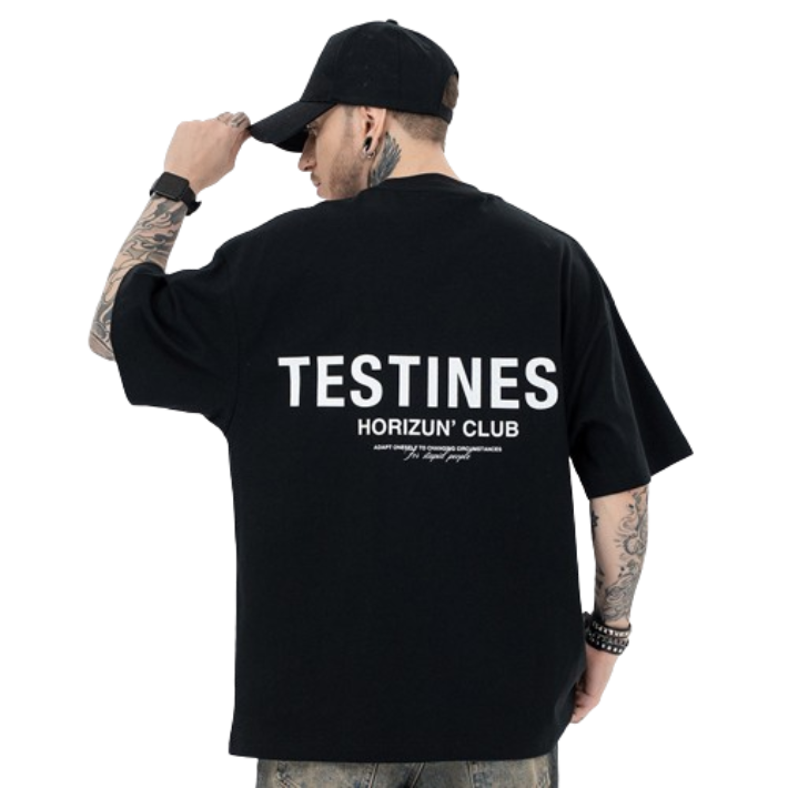 Horizon Testines T-Shirt Black T-Shirts
