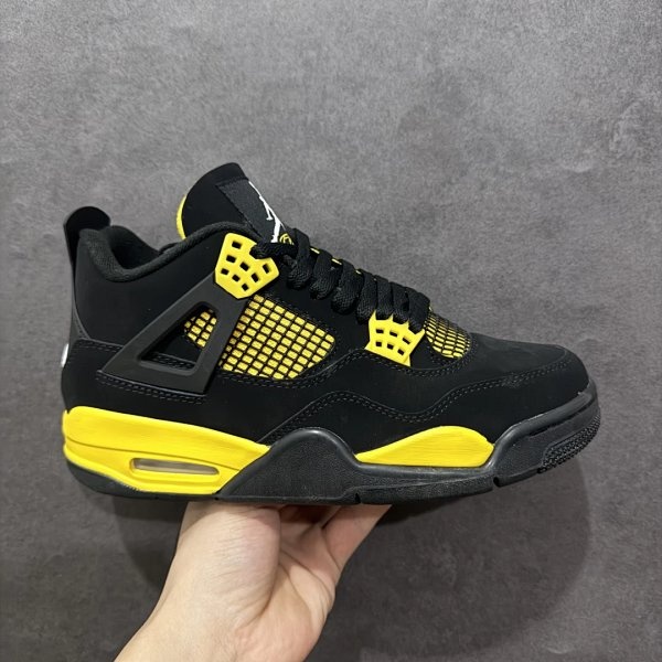 Jordan Air Jordan 4 Retro Black Yellow Shoes