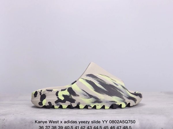 Kanye West x adidas Yeezy Slide YY 0802A5Q750 Beige/Neon Yellow Shoes