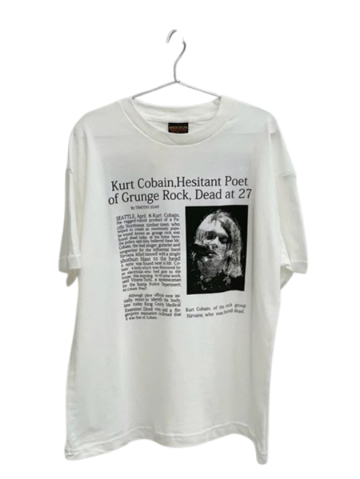 Kurt Cobain Graphic T-Shirt White T-Shirt T-Shirts