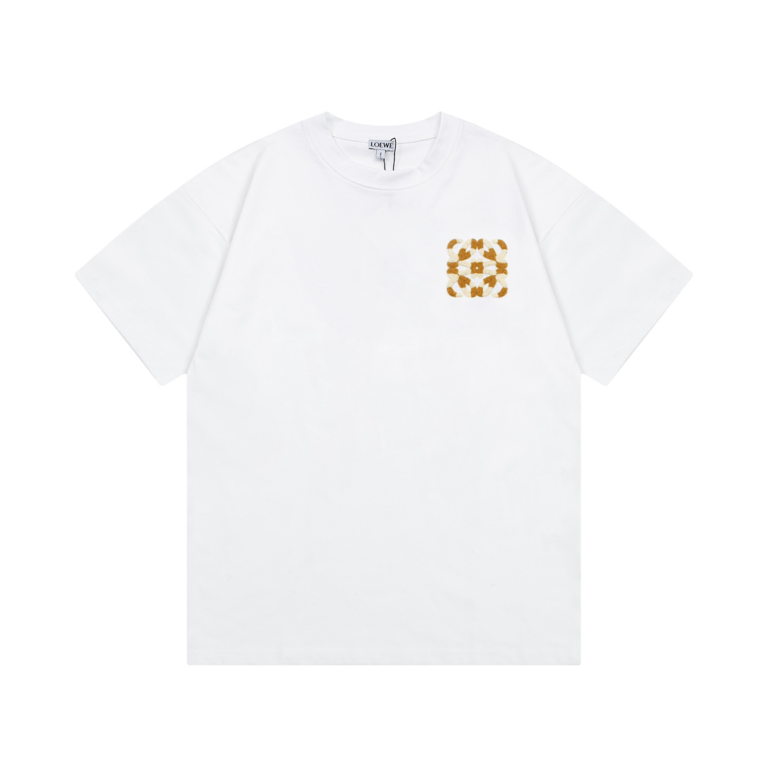 LOEWE Anagram Embroidered White