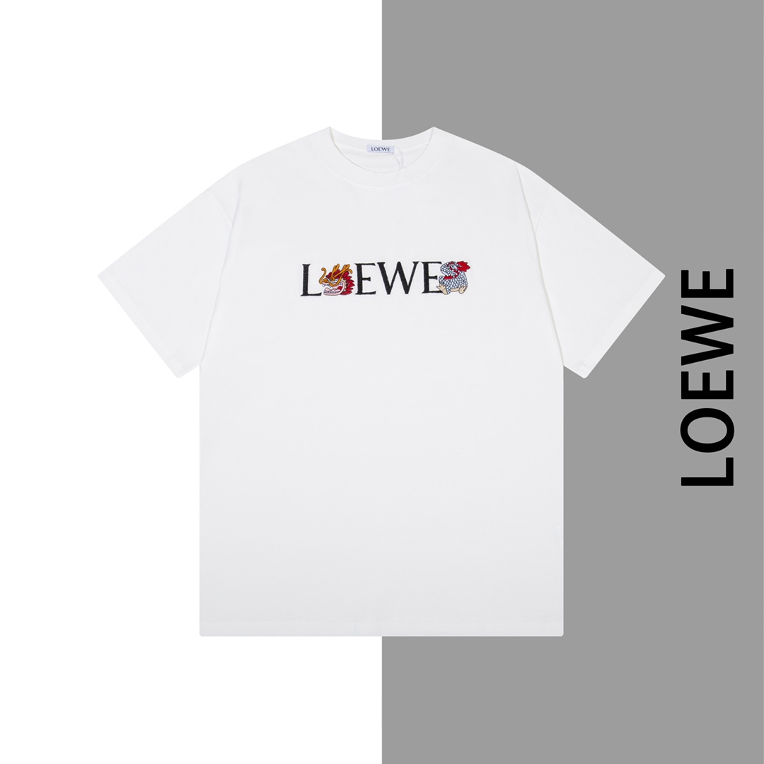 LOEWE Embroidered Logo White -DIRECT FROM MAKER