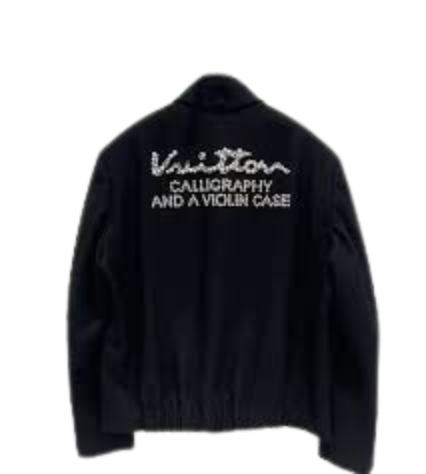 Louis Vuitton Calligraphy and a Violin Case Jacket Black Jackets
