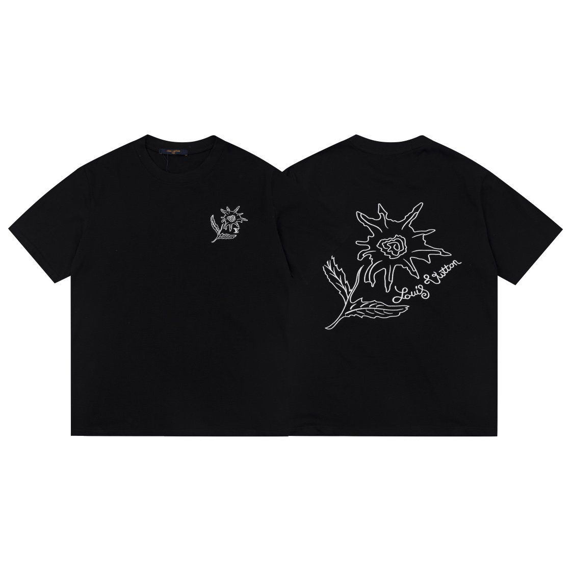 Louis Vuitton Flower Print Black