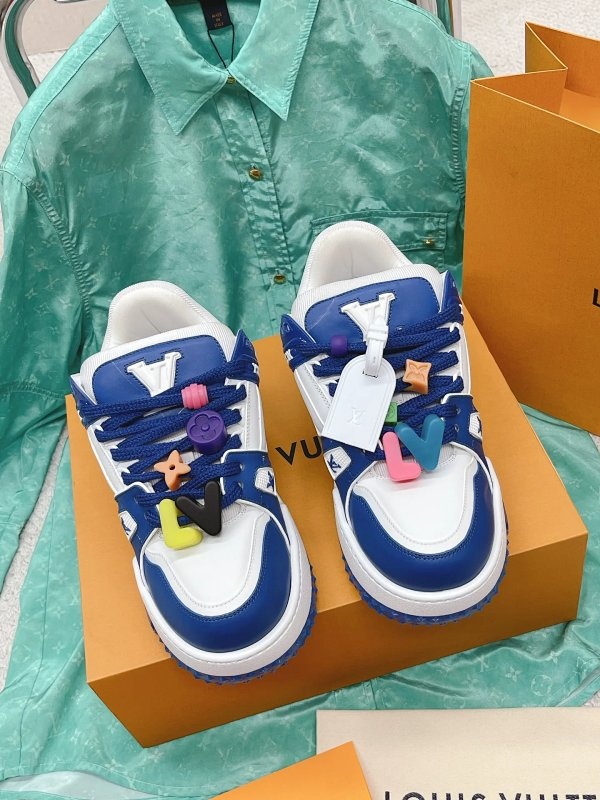 Louis Vuitton LV Trainer Sneaker Blue Shoes