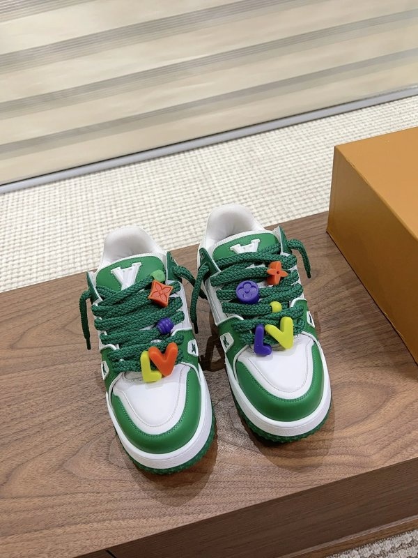 Louis Vuitton LV Trainer Sneaker Green Shoes