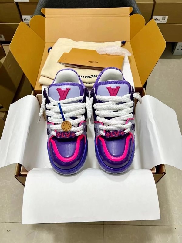 Louis Vuitton LV Trainer Sneaker Purple Shoes