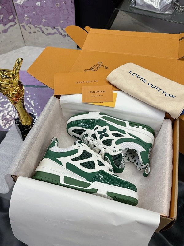 Louis Vuitton LV Trainer Sneakers Green Shoes