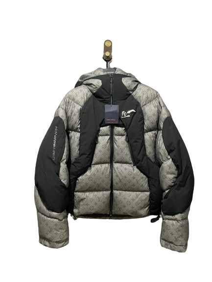 Louis Vuitton Monogram Puffer Jacket Gray/Black Jackets