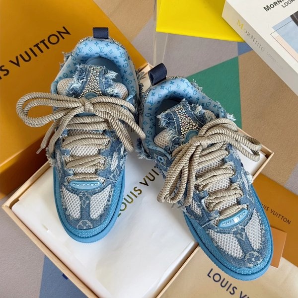 Louis Vuitton Sneakers Blue Shoes