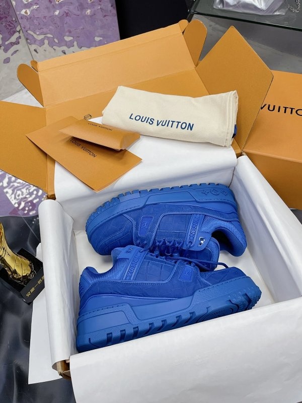 Louis Vuitton Sneakers Blue Shoes