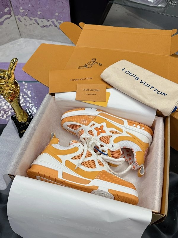 Louis Vuitton Sneakers Orange Shoes