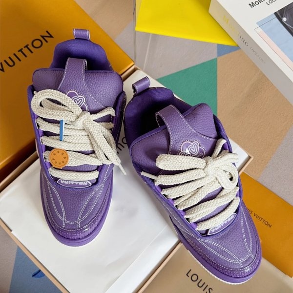 Louis Vuitton Sneakers Purple Shoes