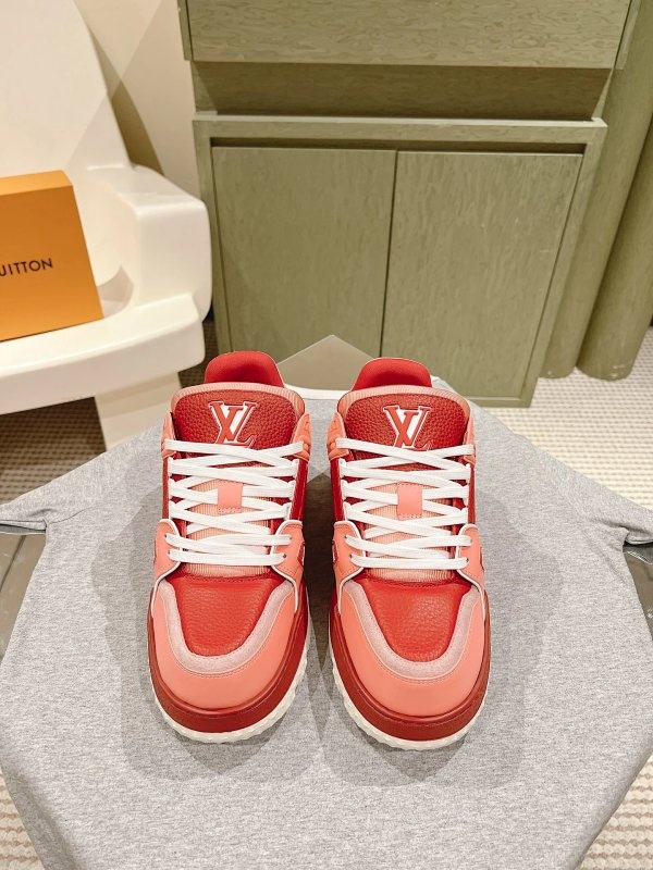 Louis Vuitton Sneakers Red Shoes