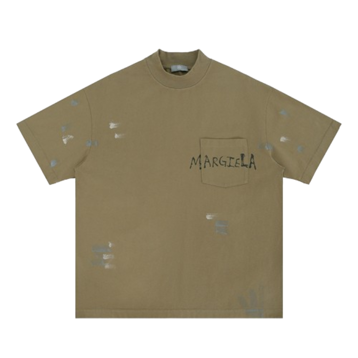 Margiela Distressed Pocket T-shirt Beige T-Shirt
