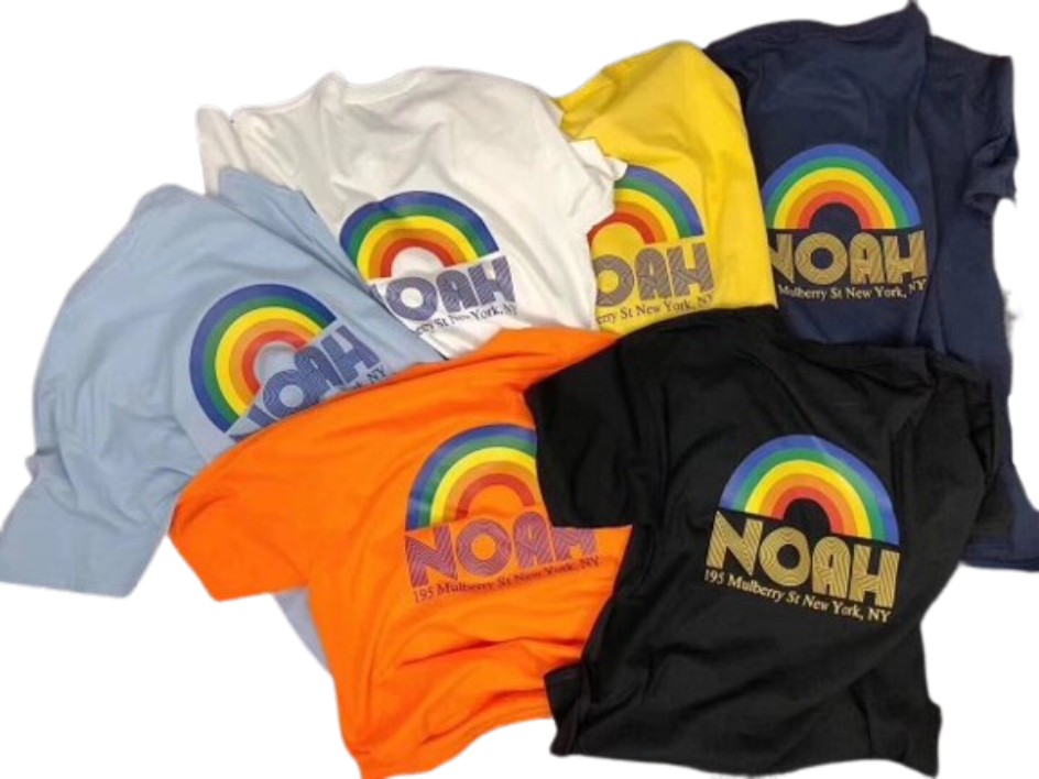 NOAH Rainbow Logo T-shirt, Various Colors, T-Shirts
