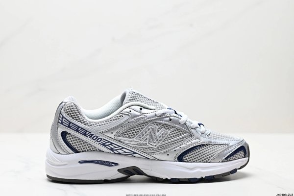New Balance MR400 Silver Navy Shoes
