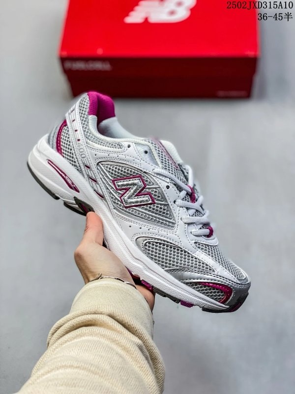 New Balance Running Shoes White Purple Shoes
