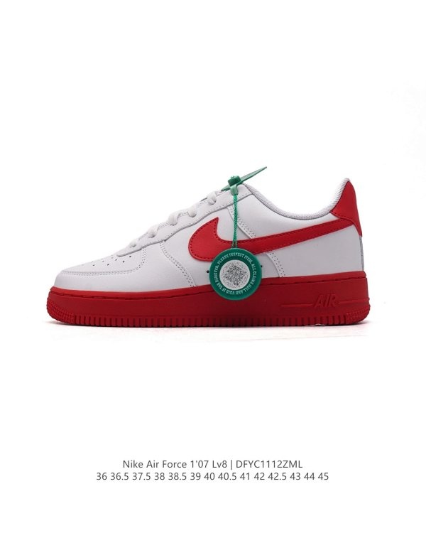 Nike Air Force 1'07 Lv8 White/Red Shoes