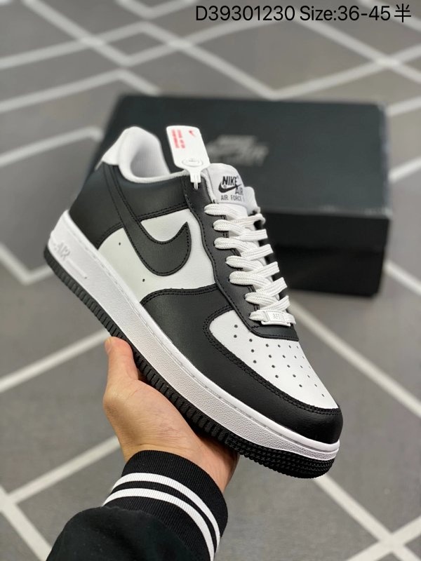 Nike Air Force 1 Black and White Shoes