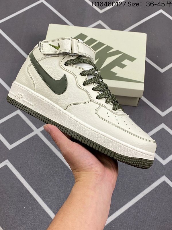 Nike Air Force 1 High White Green Shoes