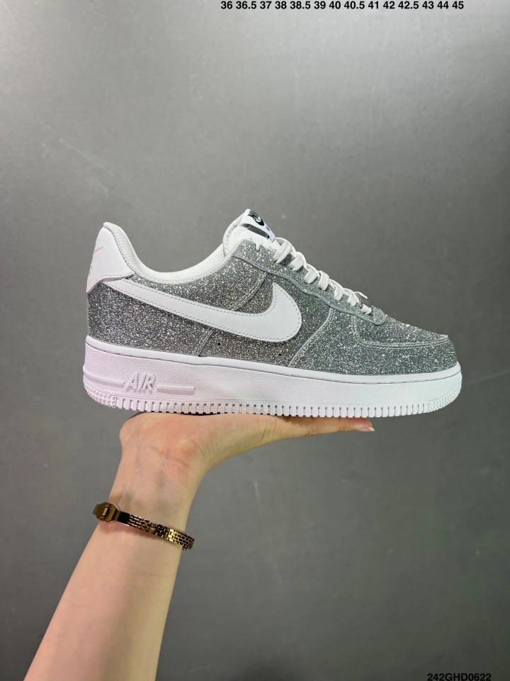 Nike Air Force 1 Silver Shoes