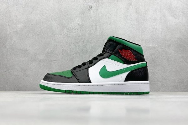 Air Jordan 1 Black Green White Shoes