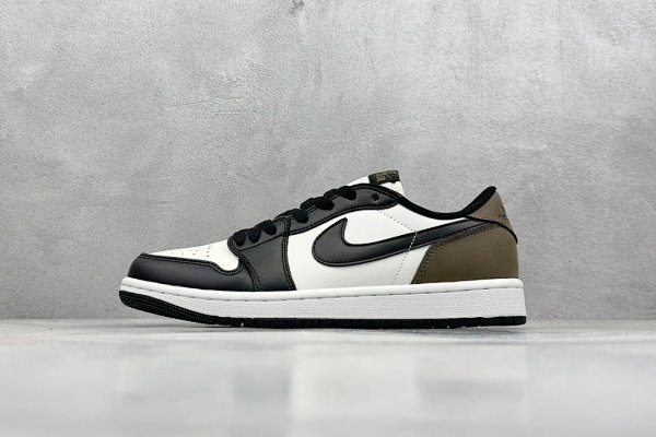 Nike Air Jordan 1 Black White Brown Shoes