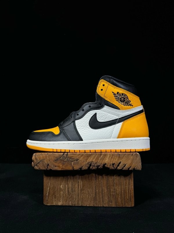 Air Jordan 1 Black, White, Yellow Shoes