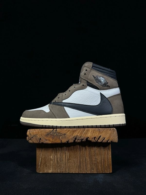 Nike Air Jordan 1 Black and Brown Shoes