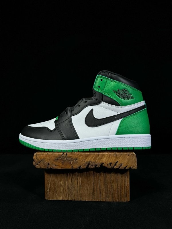 Air Jordan 1 Green Black White Shoes