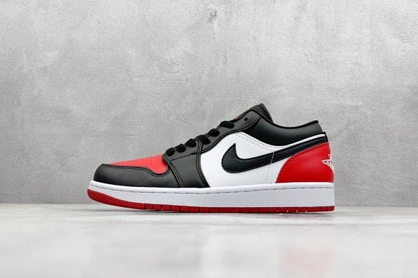 Air Jordan 1 Low Black Red White Shoes