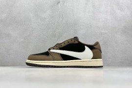 Nike Air Jordan 1 Low Black and Brown Shoes