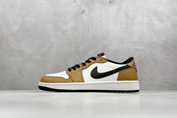 Nike Air Jordan 1 Low Brown White Black Shoes