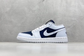 Nike Air Jordan 1 Low White Navy Shoes