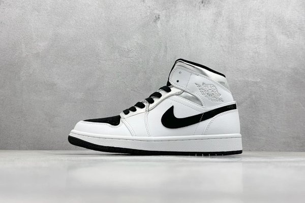 Air Jordan 1 Mid White Black Shoes