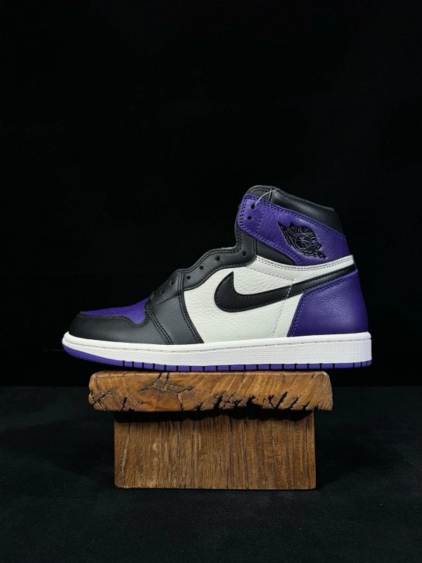 Air Jordan 1 Purple Black White Shoes