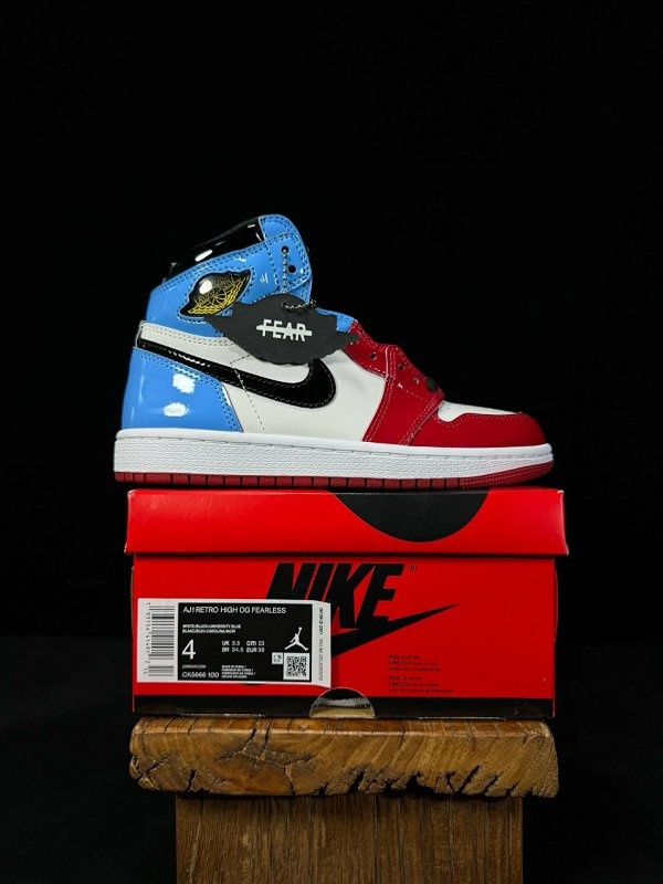 Nike Air Jordan 1 Retro High OG Fearless Red, Blue, White Shoes
