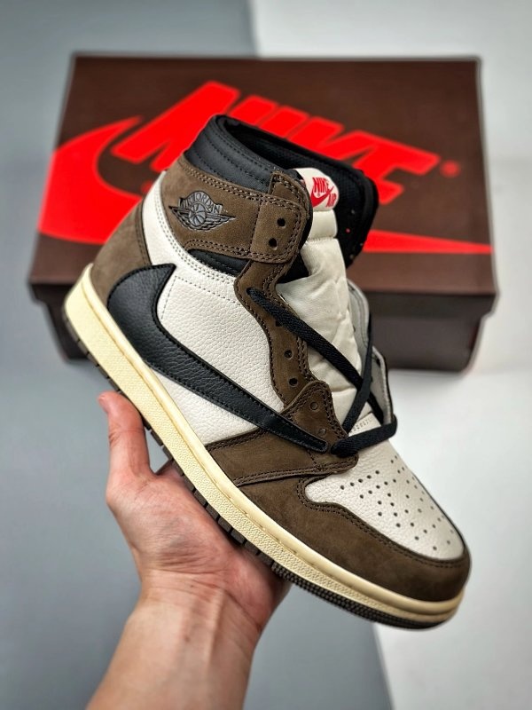 Nike Air Jordan 1 Travis Scott Brown Shoes