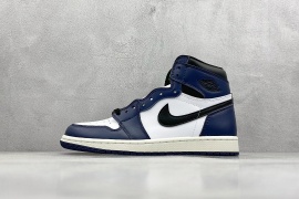 Nike Air Jordan 1 White Navy Blue Shoes