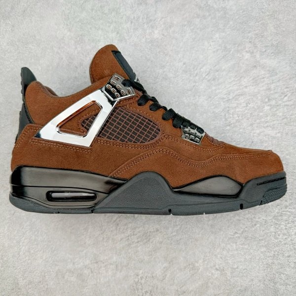 Nike Air Jordan 4 Brown Suede Shoes