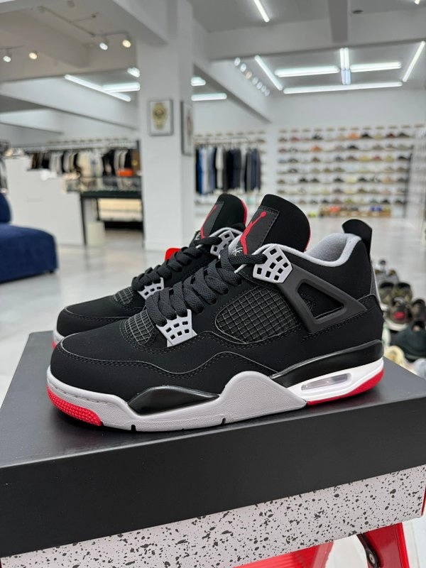 Nike Air Jordan 4 Retro Black/Red/Grey Shoes