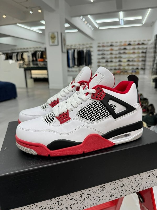 Nike Air Jordan 4 Retro Red Thunder White Red Shoes