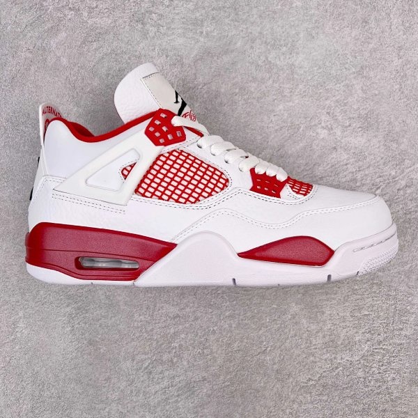Nike Air Jordan 4 Retro White Red Shoes