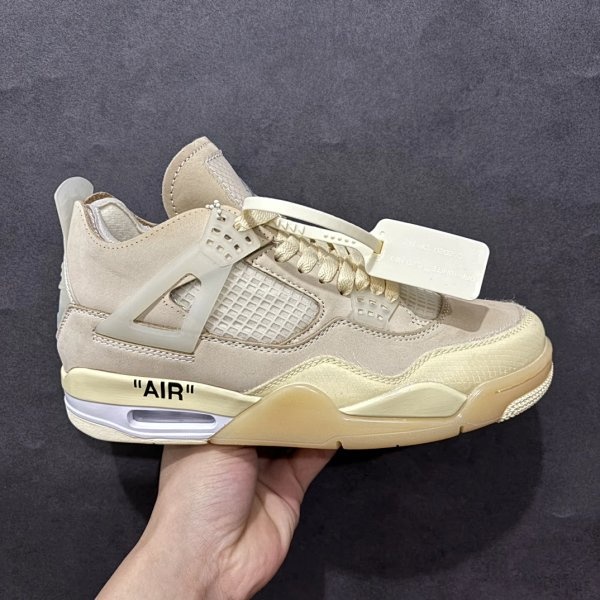 Nike Air Jordan 4 x Off-White Beige Shoes