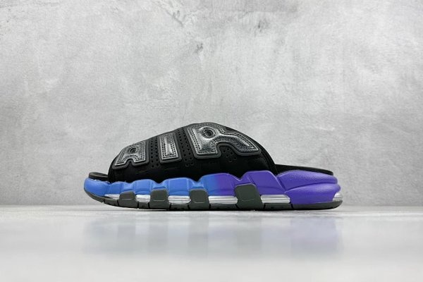 Nike Air More Uptempo Slide Black Shoes