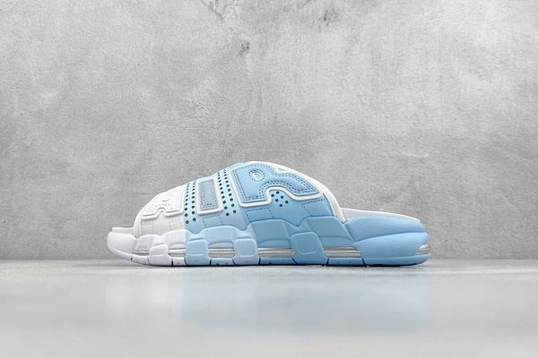 Nike Air More Uptempo Slide White Blue Shoes
