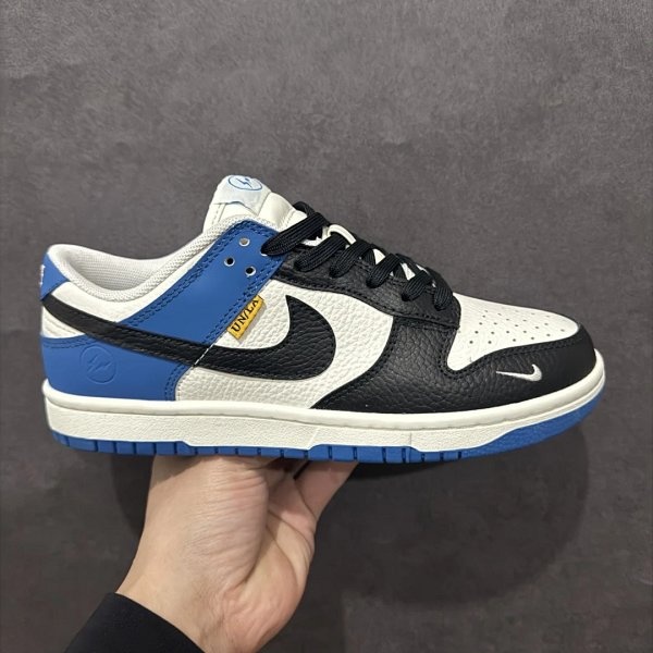 Nike Dunk Low Black White Blue Shoes