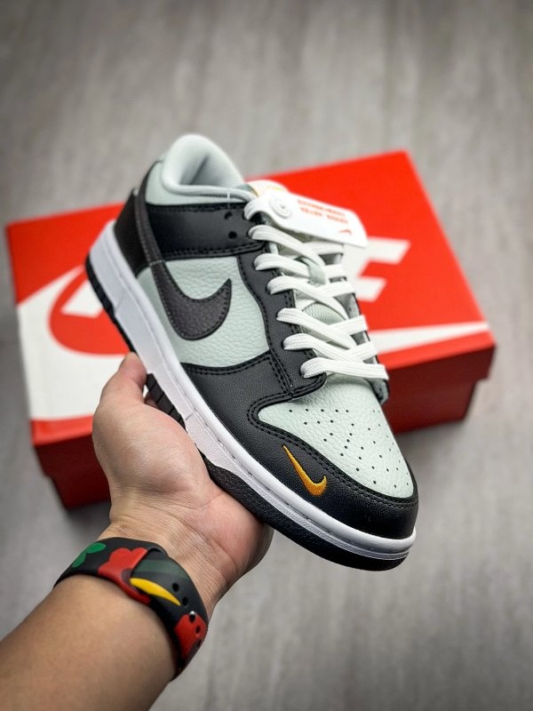 Nike Dunk Low Black White Mint Green Shoes