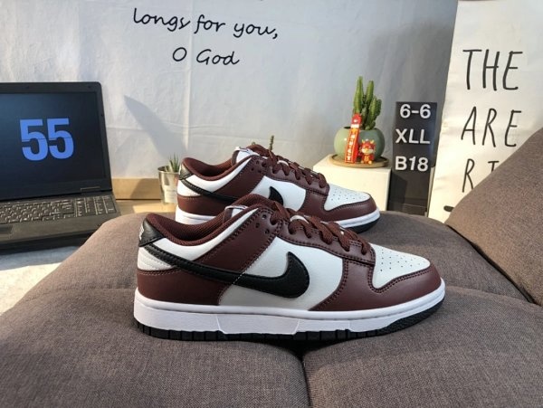 Nike Dunk Low Brown White Black Shoes